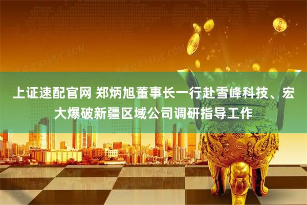 上证速配官网 郑炳旭董事长一行赴雪峰科技、宏大爆破新疆区域公司调研指导工作